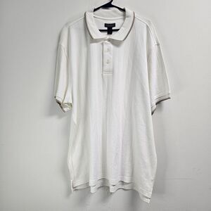 Saddlebred Polo Shirt Men Size 2XL White Casual Comfort Golf Summer